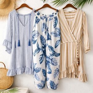 Swim Cover Up Bundle 3pc | Boho Beach Resort L M